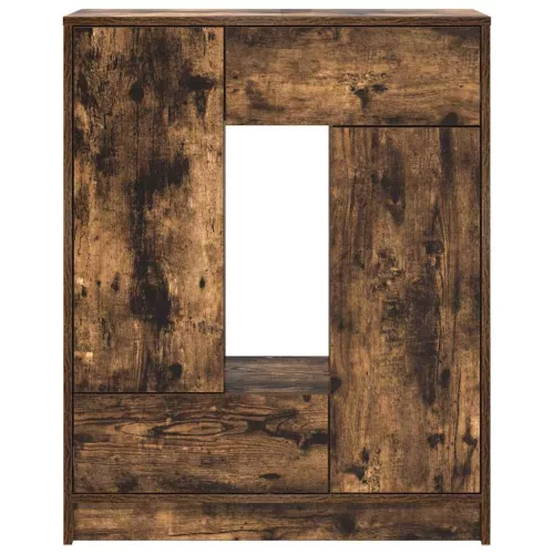  füstölt tölgy komód fiókokkal és ajtókkal 73x31x90 cm