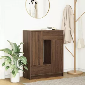  barna tölgy komód fiókokkal és ajtókkal 73x31x90 cm