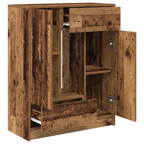  antik fa komód fiókokkal és ajtókkal 73x31x90 cm