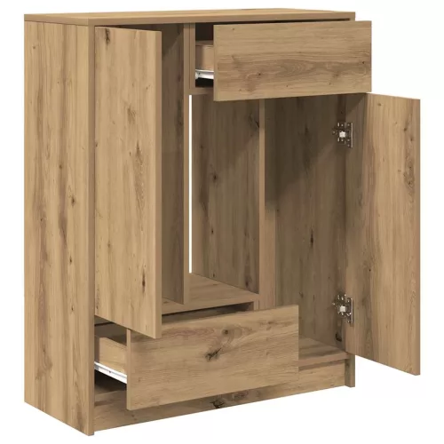  kézműves tölgy komód fiókokkal és ajtókkal 73x31x90 cm