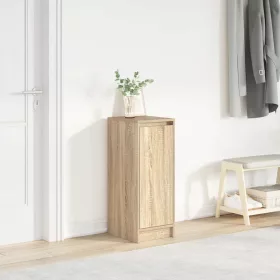    sonoma tölgy színű szerelt fa cipőszekrény 29,5x34x76 cm