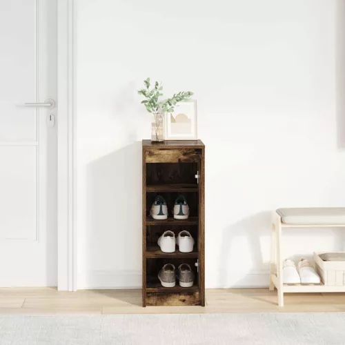  füstös tölgy színű szerelt fa cipőszekrény 29,5x34x76 cm