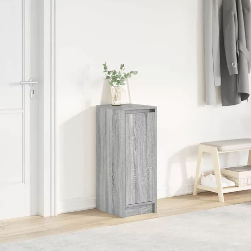  szürke sonoma színű szerelt fa cipőszekrény 29,5x34x76 cm