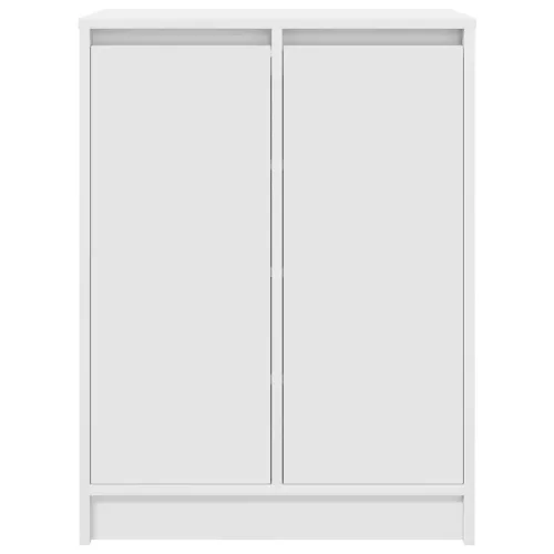  fehér szerelt fa cipősszekrény 57x34x76 cm