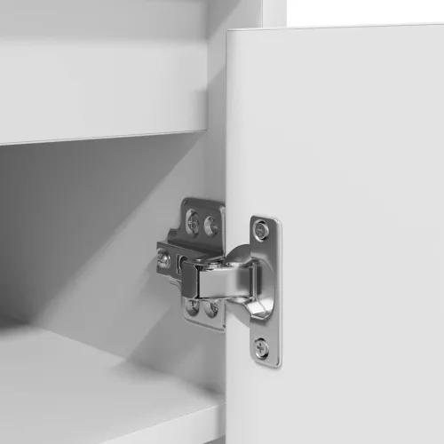  fehér szerelt fa cipősszekrény 57x34x76 cm