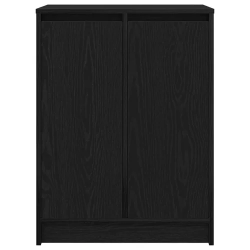  fekete tölgy szerelt fa cipősszekrény 57x34x76 cm