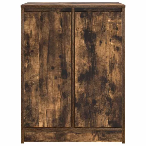  füstös tölgy színű szerelt fa cipőszekrény 57x34x76 cm