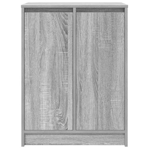  szürke sonoma színű szerelt fa cipősszekrény 57x34x76 cm