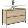  sonoma tölgy fürdőszobai mosdószekrény fiókokkal 90x34,5x60 cm