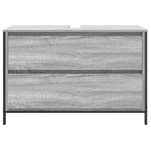  sonoma színű fürdőszobai mosdószekrény fiókokkal 90x34,5x60 cm