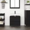  fekete tölgy fürdőszobai mosdószekrény fiókokkal 60x34,5x60 cm