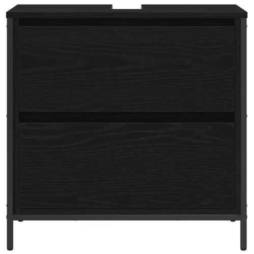  fekete tölgy fürdőszobai mosdószekrény fiókokkal 60x34,5x60 cm