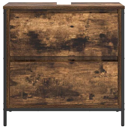  füstölt tölgy fürdőszobai mosdószekrény fiókokkal 60x34,5x60 cm