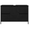  fekete tölgy mosdószekrény fiókokkal 90x34,5x60 cm