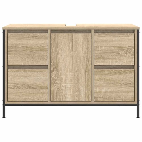  sonoma tölgy mosdószekrény fiókokkal 90x34,5x60 cm