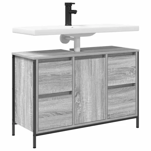  sonoma színű mosdószekrény fiókokkal 90x34,5x60 cm