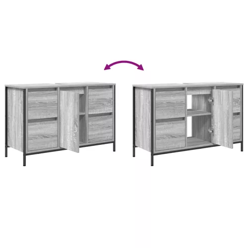  sonoma színű mosdószekrény fiókokkal 90x34,5x60 cm