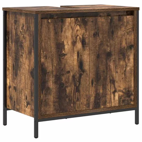  füstölt tölgy mosdószekrény fiókokkal 60x34,5x60 cm