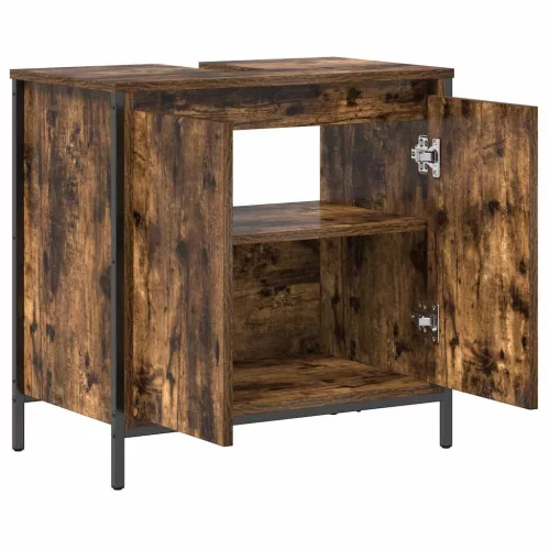  füstölt tölgy mosdószekrény fiókokkal 60x34,5x60 cm