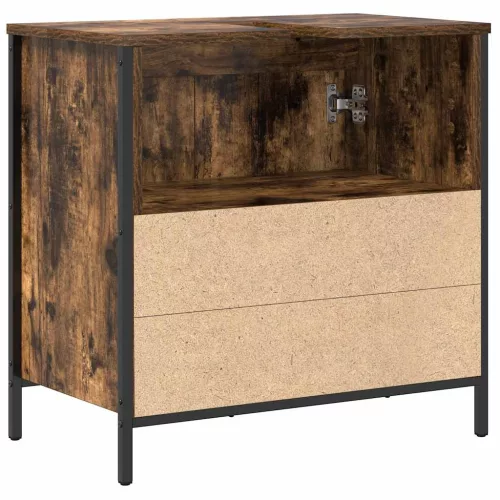  füstölt tölgy mosdószekrény fiókokkal 60x34,5x60 cm