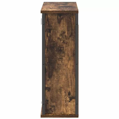  füstölt tölgy fürdőszoba fali szekrény tükörrel 60x21x60 cm