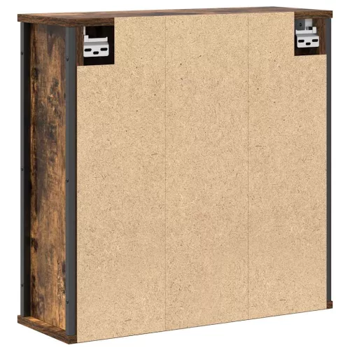  füstölt tölgy fürdőszoba fali szekrény tükörrel 60x21x60 cm