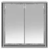  szürke sonoma fürdőszoba fali szekrény tükörrel 60x21x60 cm