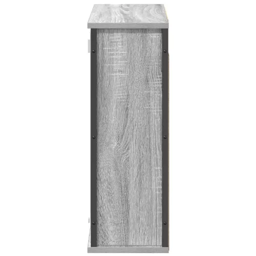  szürke sonoma fürdőszoba fali szekrény tükörrel 60x21x60 cm