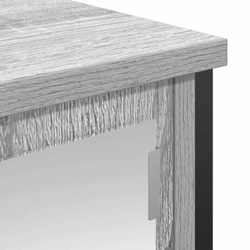  szürke sonoma fürdőszoba fali szekrény tükörrel 60x21x60 cm