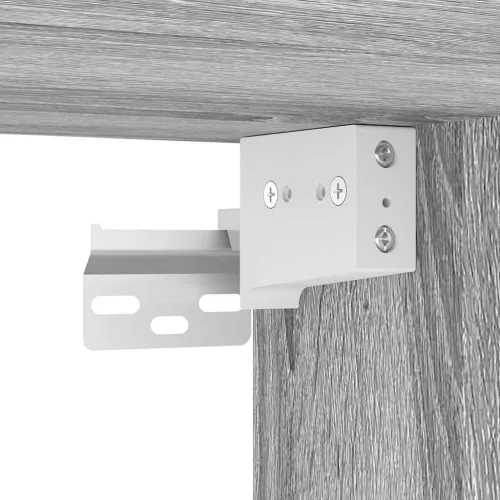  szürke sonoma fürdőszoba fali szekrény tükörrel 60x21x60 cm