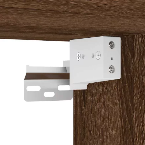  barna tölgy fürdőszoba fali szekrény tükörrel 60x21x60 cm