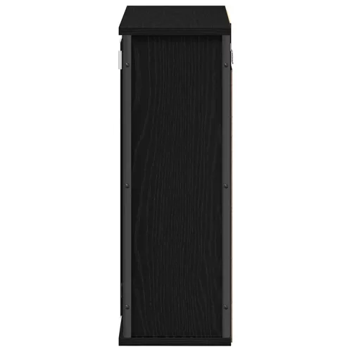  fekete tölgy fürdőszoba fali szekrény tükörrel 50x21x60 cm