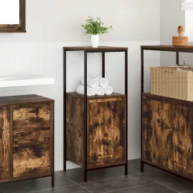    füstölt tölgy fürdőszobaszekrény polcokkal 36x35x95 cm