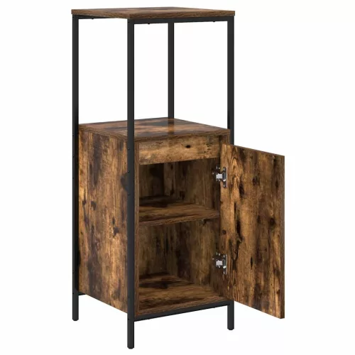  füstölt tölgy fürdőszobaszekrény polcokkal 36x35x95 cm