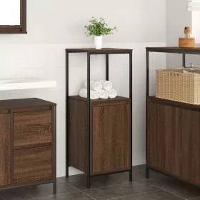  barna tölgy fürdőszobaszekrény polcokkal 36x35x95 cm