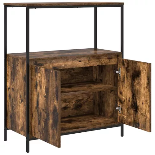  füstölt tölgy fürdőszobaszekrény polcokkal 76,5x35x95 cm