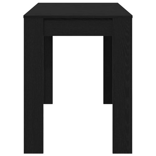  fekete tölgy színű szerelt fa étkezőasztal 120 x 60 x 75 cm