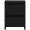  Éjjeli Asztal Fiókokkal Fekete Tölgy 30x30x40 cm