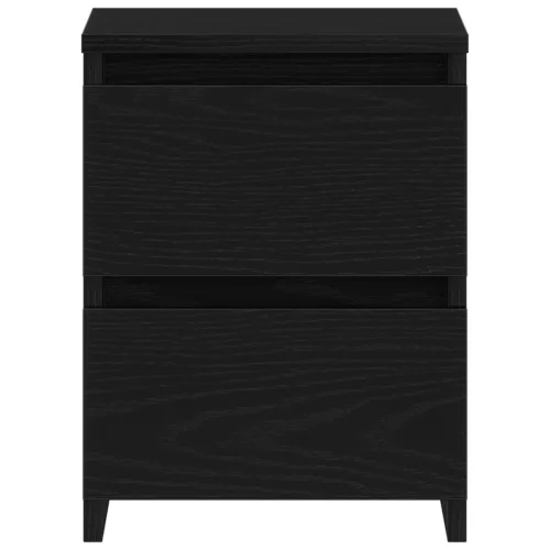  Éjjeli Asztal Fiókokkal Fekete Tölgy 30x30x40 cm
