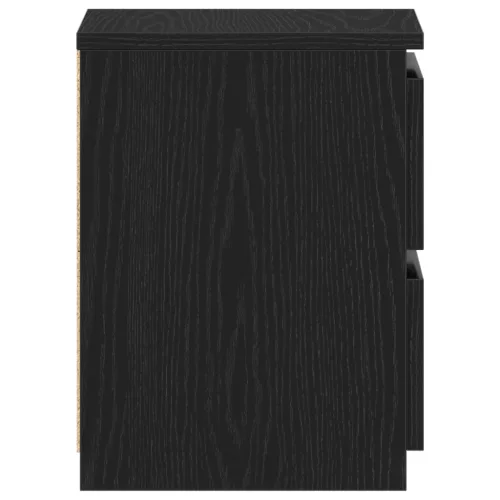  Éjjeli Asztal Fiókokkal Fekete Tölgy 30x30x40 cm