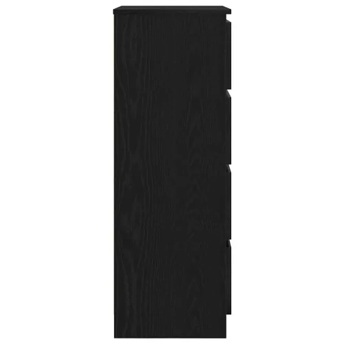  fekete tölgy szerelt fa tálalószekrény 60 x 35 x 98,5 cm
