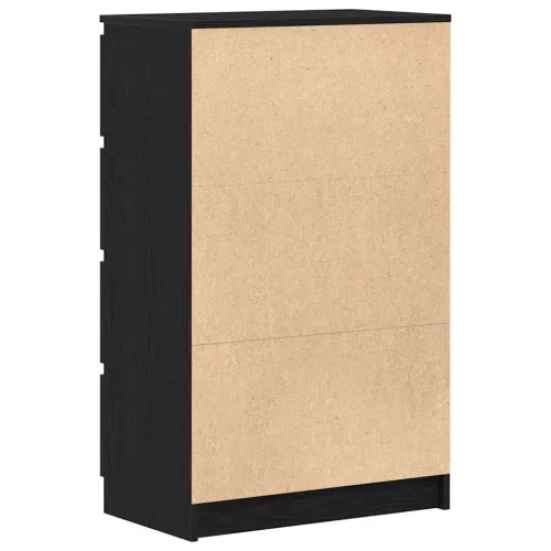  fekete tölgy szerelt fa tálalószekrény 60 x 35 x 98,5 cm