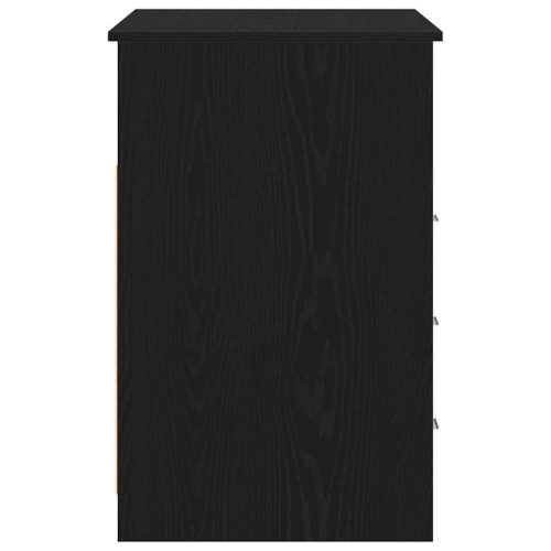  fekete tölgy szerelt fa íróasztal fiókokkal 102 x 50 x 76 cm