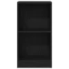  fekete tölgy szerelt fa könyvespolc 40x24x76 cm