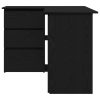  Fekete Tölgy Sarok Íróasztal, 145x100x76 cm, Műanyagból készült