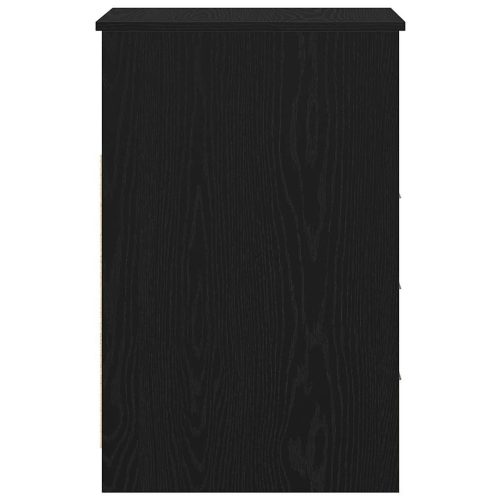  fekete tölgy szerelt fa fiókos szekrény 40 x 50 x 76 cm