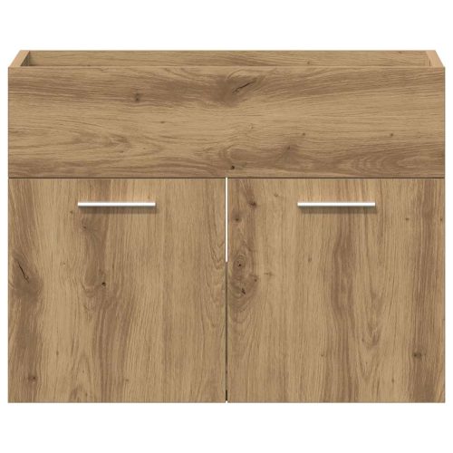  kézműves tölgy szerelt fa mosdószekrény 60x38,5x46 cm