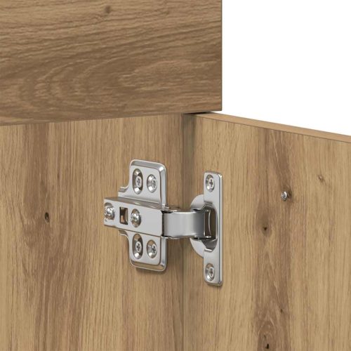  kézműves tölgy szerelt fa mosdószekrény 60x38,5x46 cm