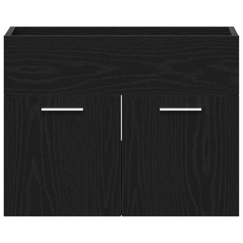  fekete tölgy szerelt fa mosdószekrény 60x38,5x46 cm