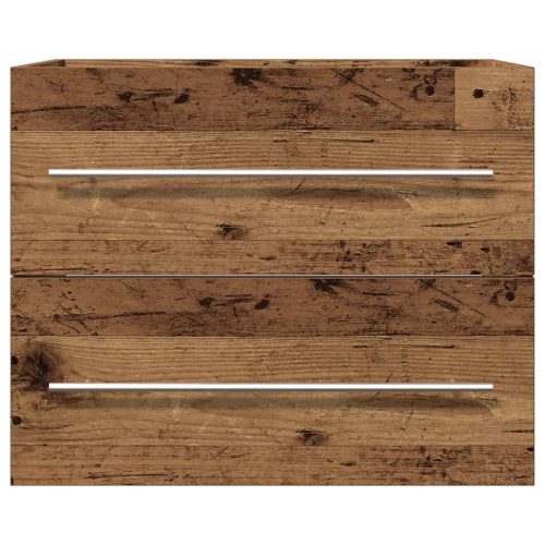  antik fa szerelt fa mosdószekrény 60x38,5x48 cm